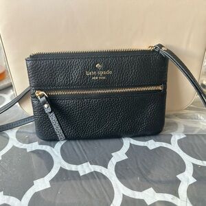 Kate Spade Black Leather Bag Wristlet